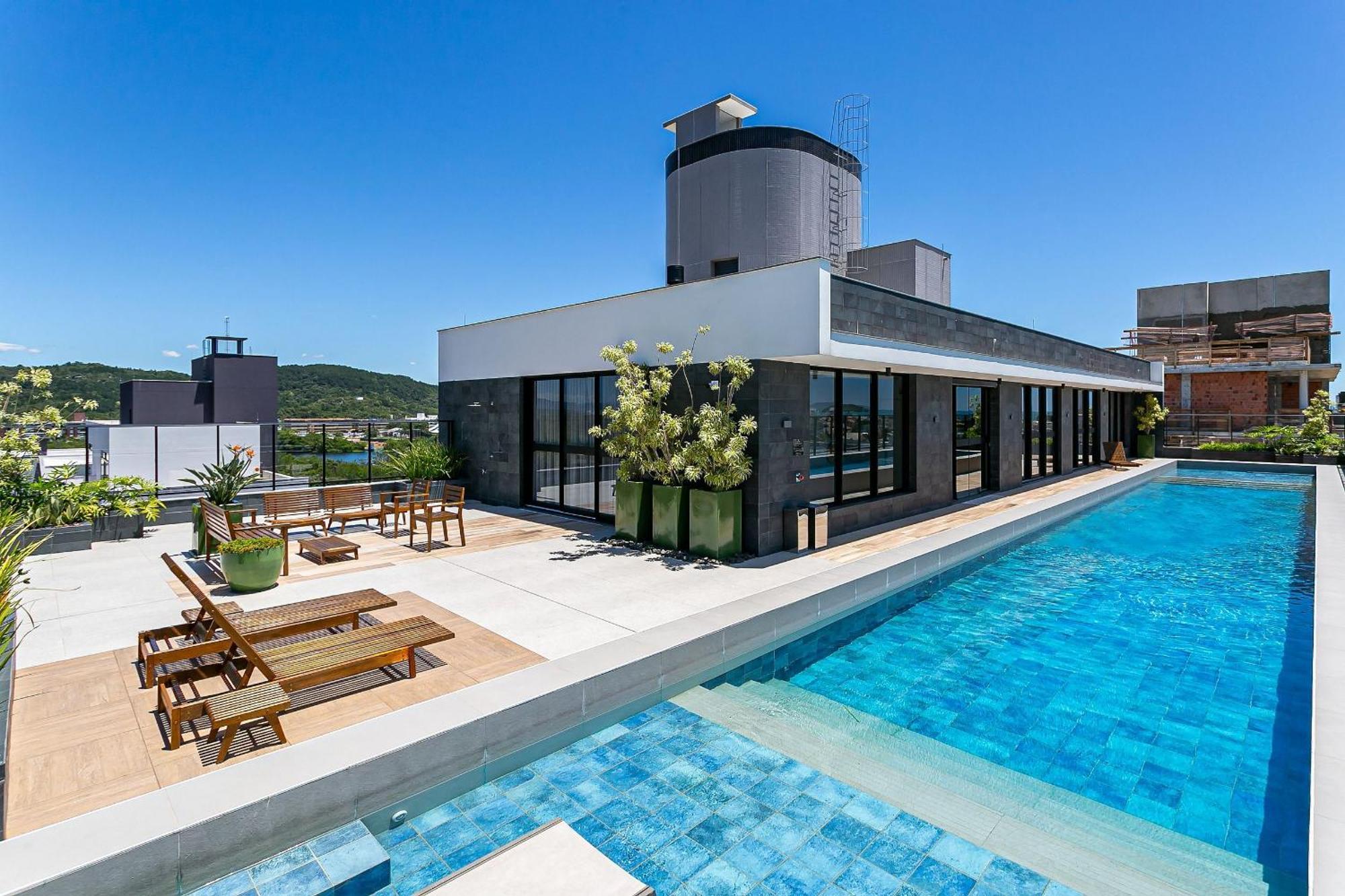 Wi-Fi 300Mb | Rooftop Com Piscina Em Jurere #Ja15 Флоріанополіс Екстер'єр фото